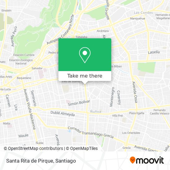 Santa Rita de Pirque map