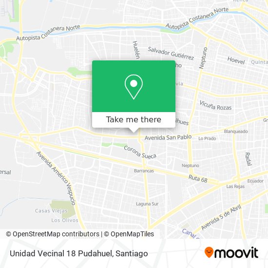 Unidad Vecinal 18 Pudahuel map