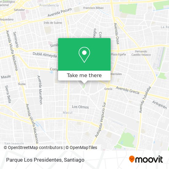 Parque Los Presidentes map
