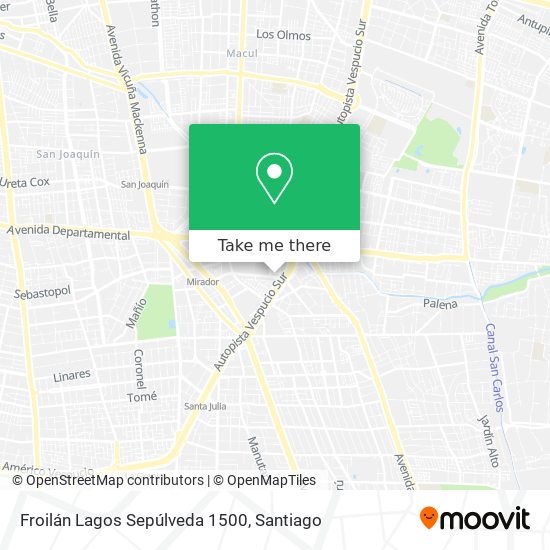 Froilán Lagos Sepúlveda 1500 map