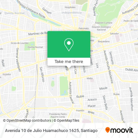Avenida 10 de Julio Huamachuco 1625 map