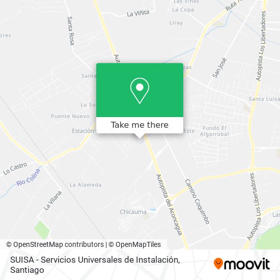 Mapa de SUISA - Servicios Universales de Instalación