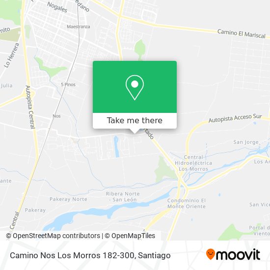 Camino Nos Los Morros 182-300 map