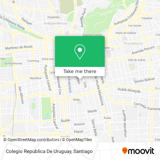 Colegio Republica De Uruguay map