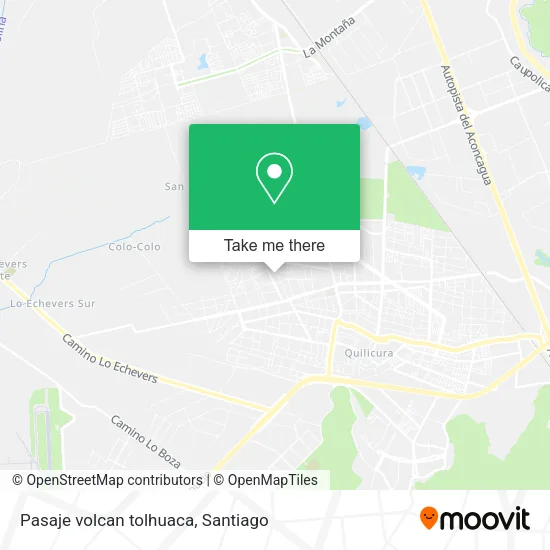 Pasaje volcan tolhuaca map