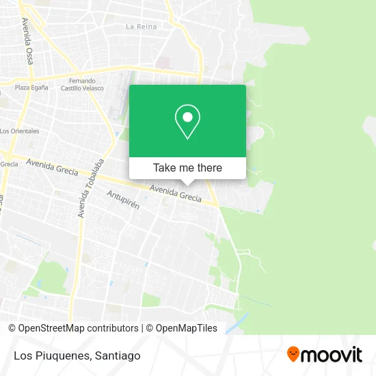Los Piuquenes map