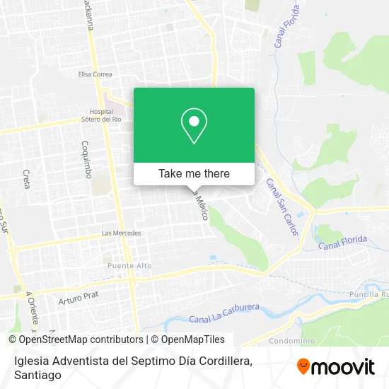Mapa de Iglesia Adventista del Septimo Día Cordillera