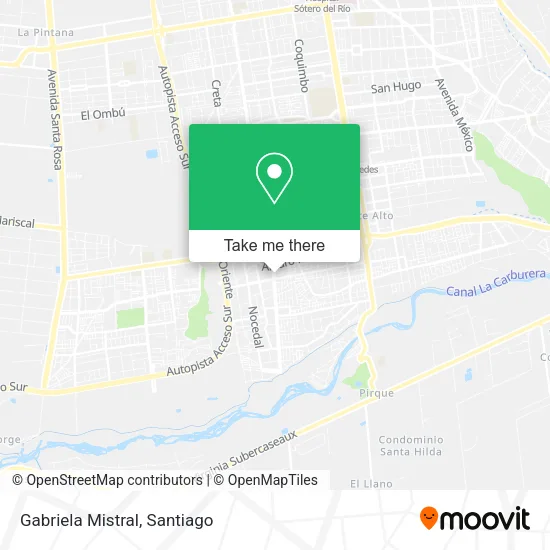 Gabriela Mistral map