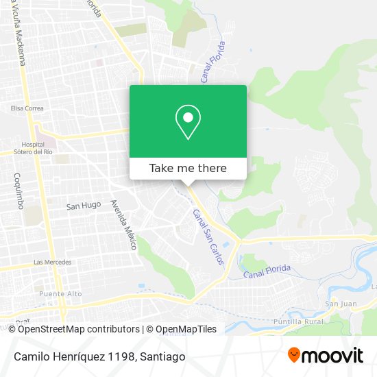 Camilo Henríquez 1198 map