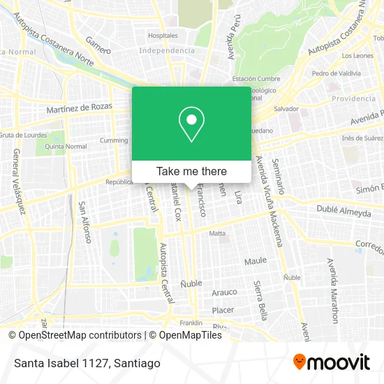 Santa Isabel 1127 map