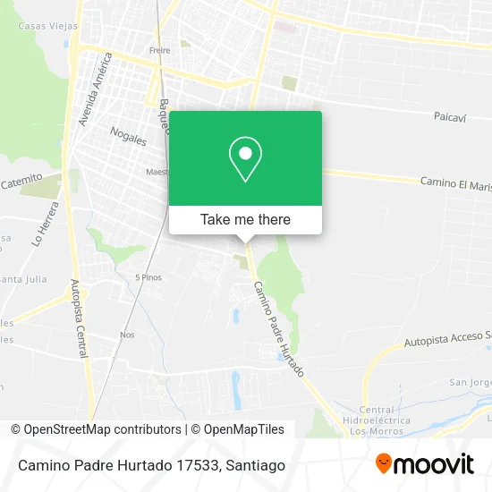 Mapa de Camino Padre Hurtado 17533