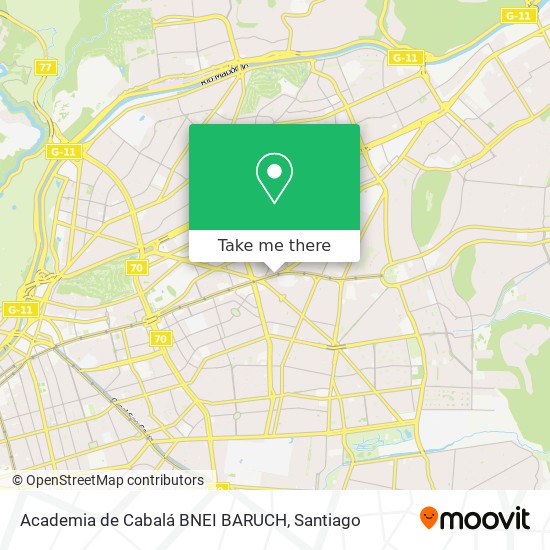 Mapa de Academia de Cabalá BNEI BARUCH