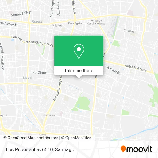 Los Presidentes 6610 map