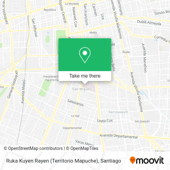 Ruka Kuyen Rayen (Territorio Mapuche) map