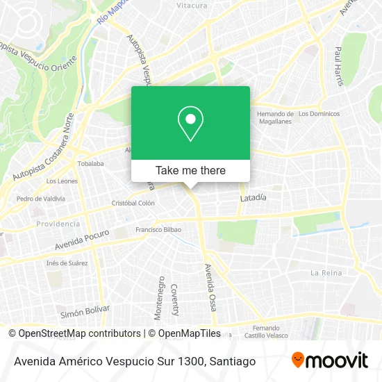 Avenida Américo Vespucio Sur 1300 map