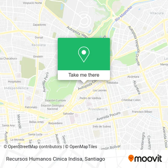 Recursos Humanos Cinica Indisa map