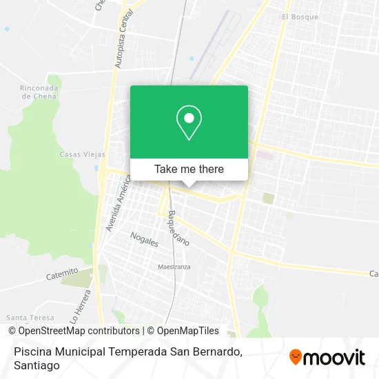 Piscina Municipal Temperada San Bernardo map