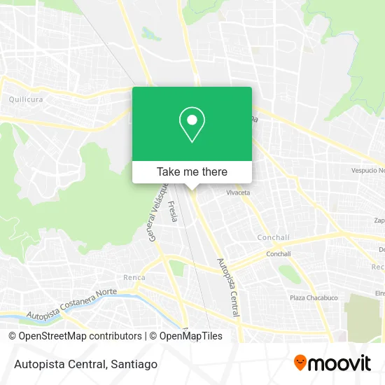 Autopista Central map