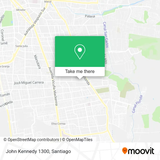 John Kennedy 1300 map