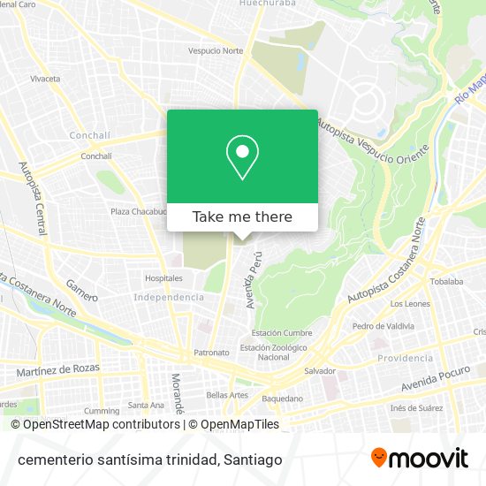 cementerio santísima trinidad map