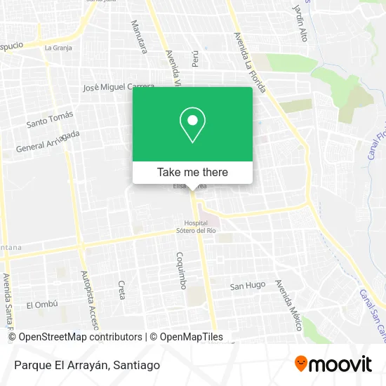 Parque El Arrayán map