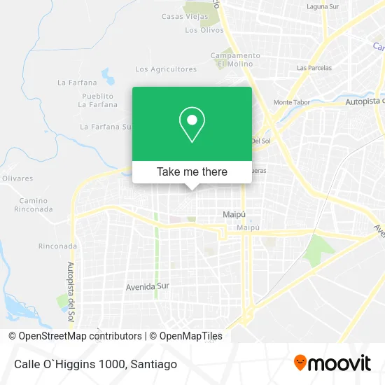 Mapa de Calle O`Higgins 1000