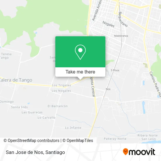 San Jose de Nos map