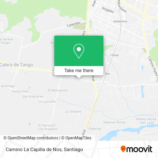 Mapa de Camino La Capilla de Nos