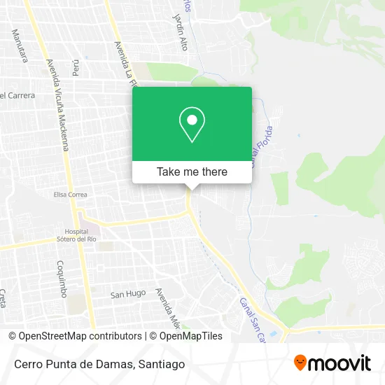 Cerro Punta de Damas map