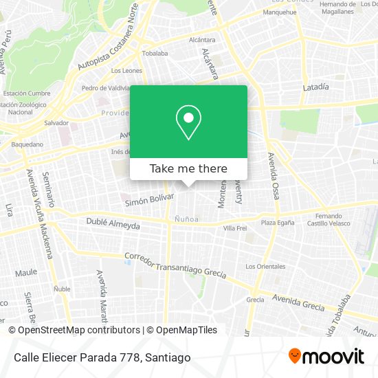 Calle Eliecer Parada 778 map