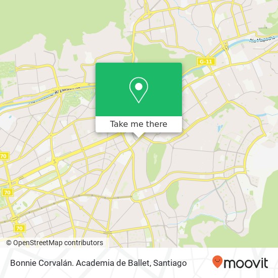 Mapa de Bonnie Corvalán. Academia de Ballet