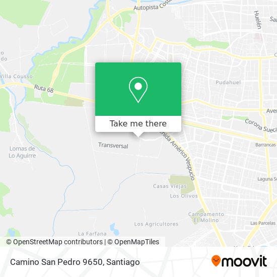 Camino San Pedro 9650 map