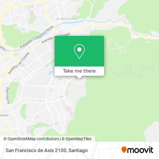 San Francisco de Asís 2100 map