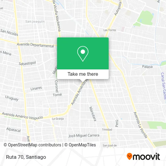 Ruta 70 map