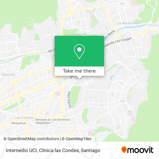 Internedio UCI, Clinica las Condes map