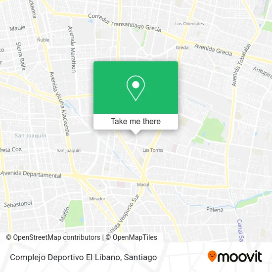 Complejo Deportivo El Líbano map