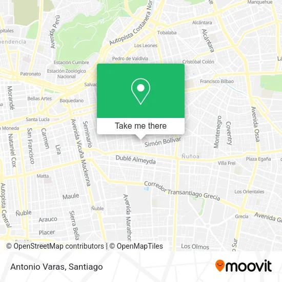 Antonio Varas map
