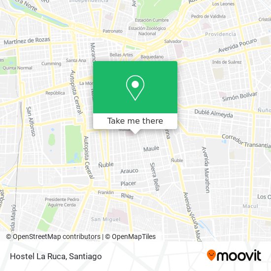 Hostel La Ruca map