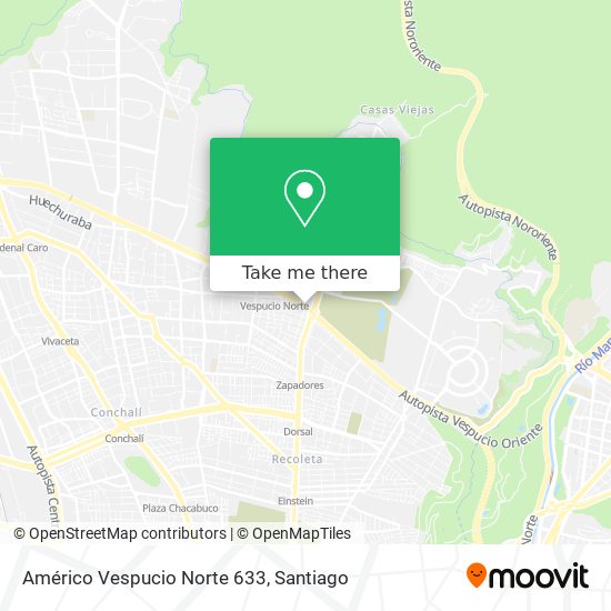 Américo Vespucio Norte 633 map