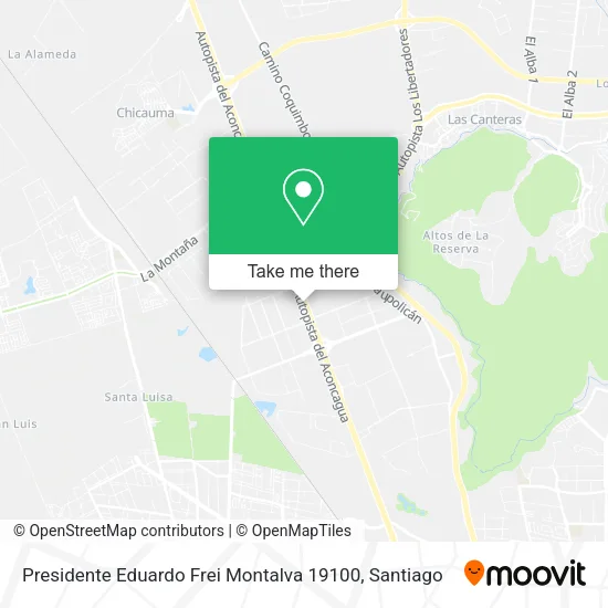 Presidente Eduardo Frei Montalva 19100 map