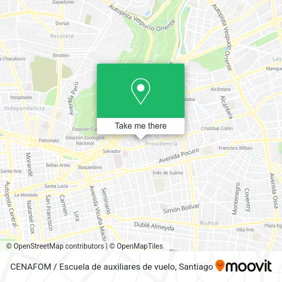 CENAFOM / Escuela de auxiliares de vuelo map