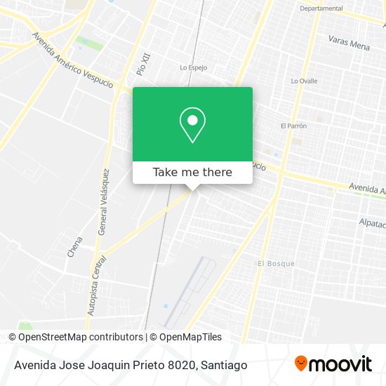 Mapa de Avenida Jose Joaquin Prieto 8020