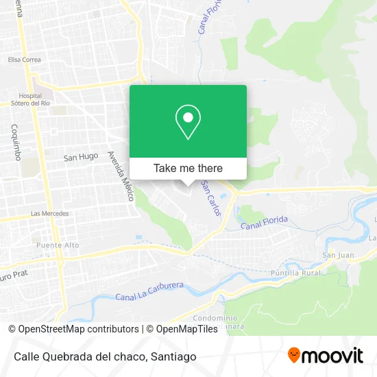 Mapa de Calle Quebrada del chaco