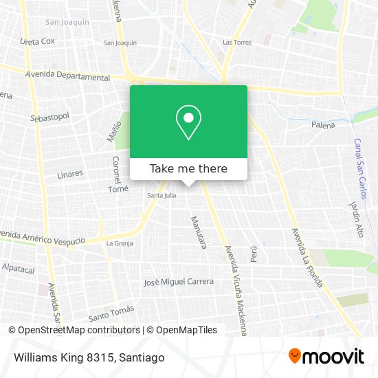 Williams King 8315 map