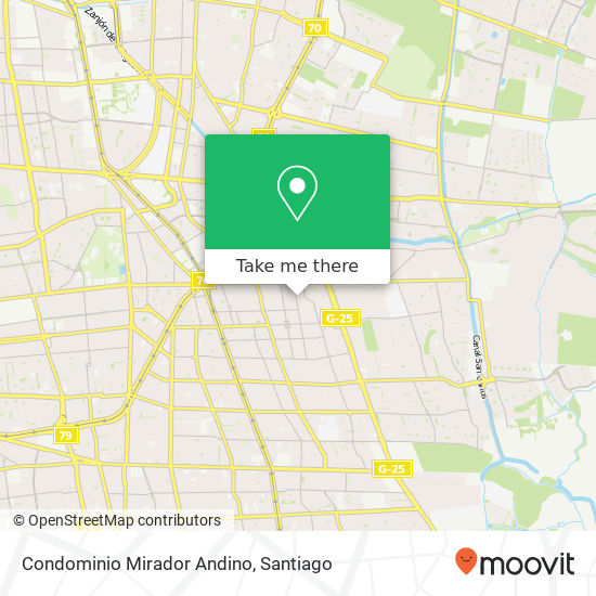 Condominio Mirador Andino map