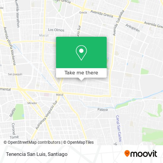 Tenencia San Luis map