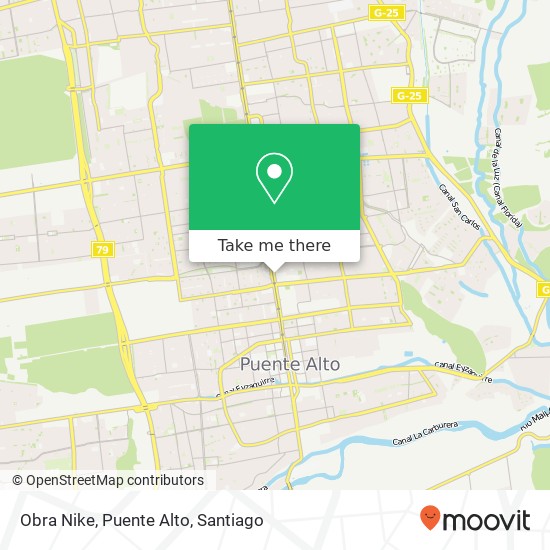 Obra Nike, Puente Alto map