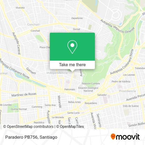 Paradero PB756 map
