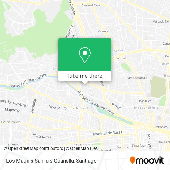Los Maquis San luis Guanella map