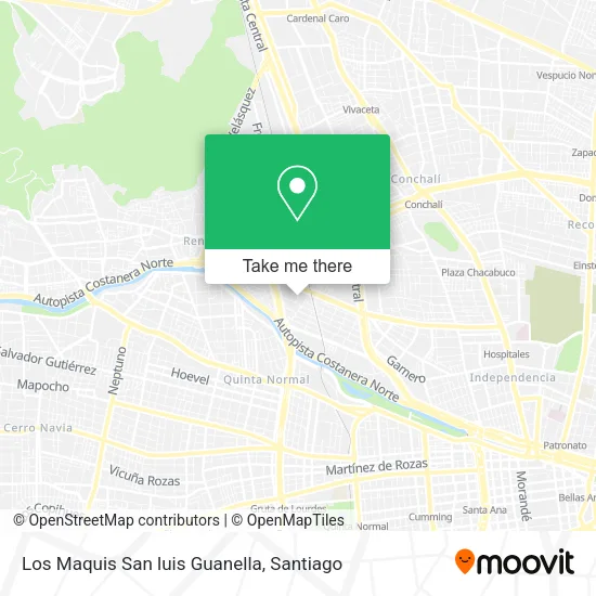 Los Maquis San luis Guanella map